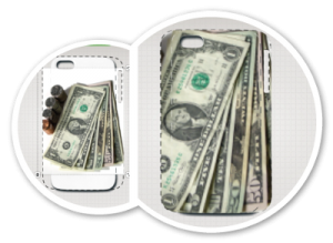 coque iphone dollars