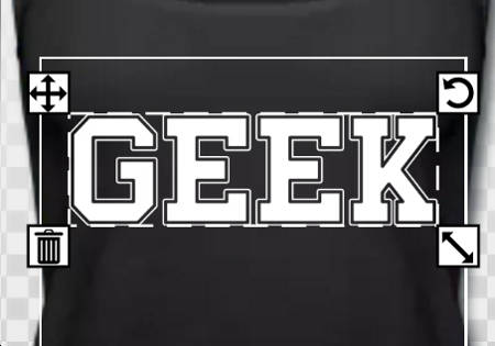 Outils de personnalisation du t-shirt geek 