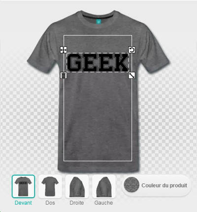 Personnaliser son t-shirt geek, étape 1 la couleur du design