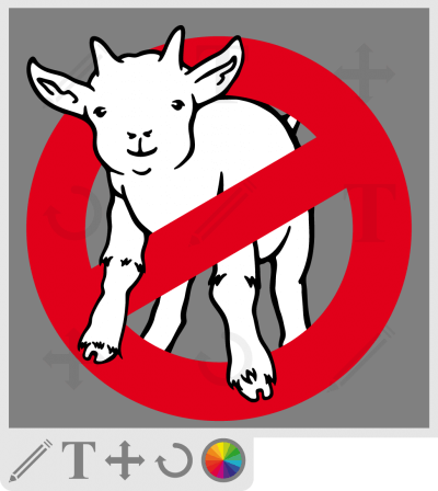 T shirt goatbusters, chèvre et logo ghostbusters