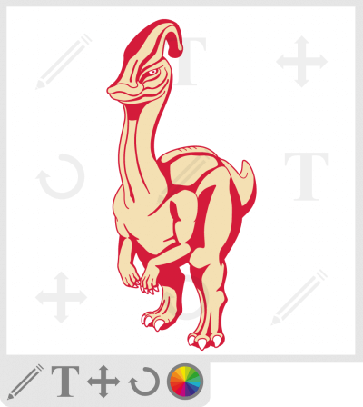 t-shirt dinosaure à bec de canard à customiser en ligne.