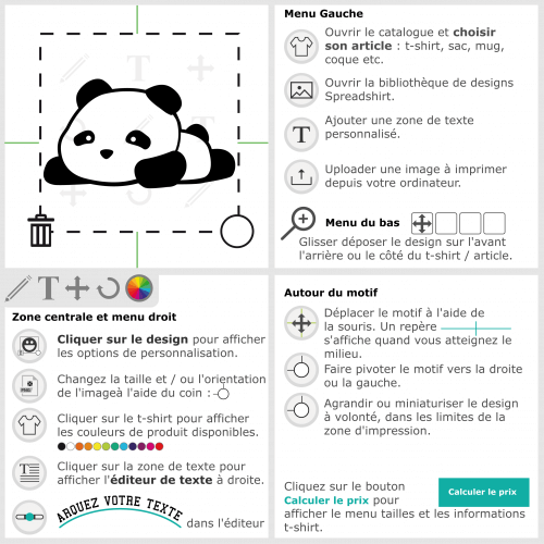 Tuto création t-shirt panda.
