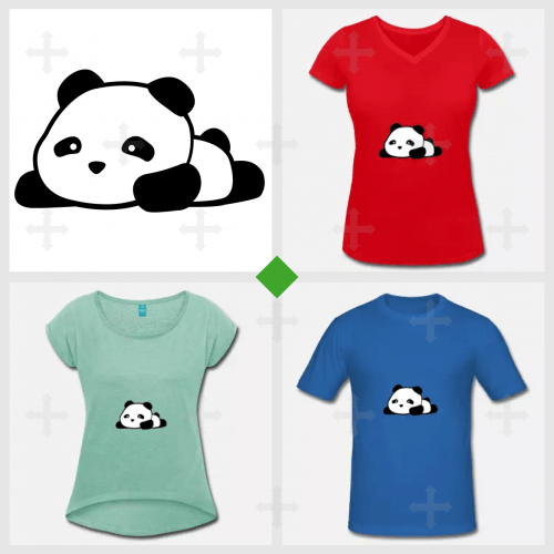 Créez un t-shirt panda.