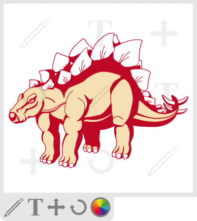 t-shirt stégosaure, stegosaurus à personnaliser.